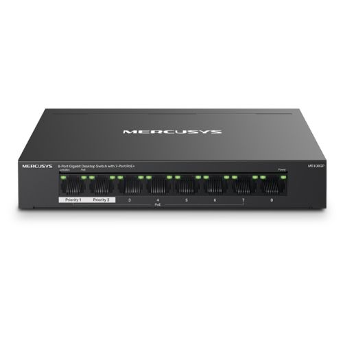 Mercusys MS108GP 8-Port Gigabit PoE+ Switch - 65W, Steel Case Mercusys MS108GP 8-Port Gigabit PoE+ Switch - 65W, Steel Case